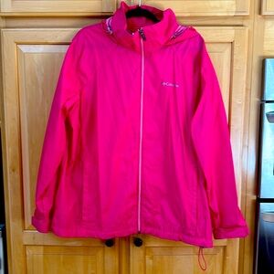 Columbia Rain Jacket, Women’s Size 2XL, Pink